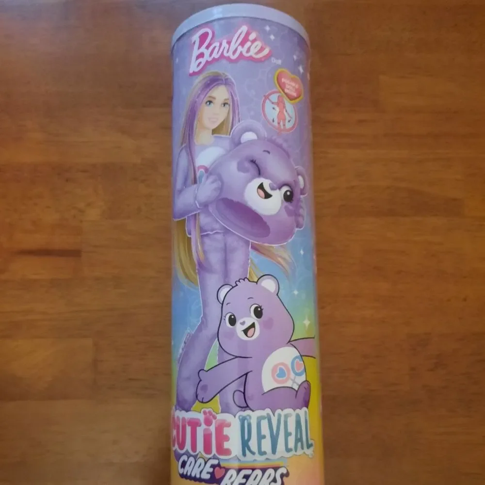 NEW Barbie Doll Cutie Reveal Care Bear Posable Sealed Cheer Bear